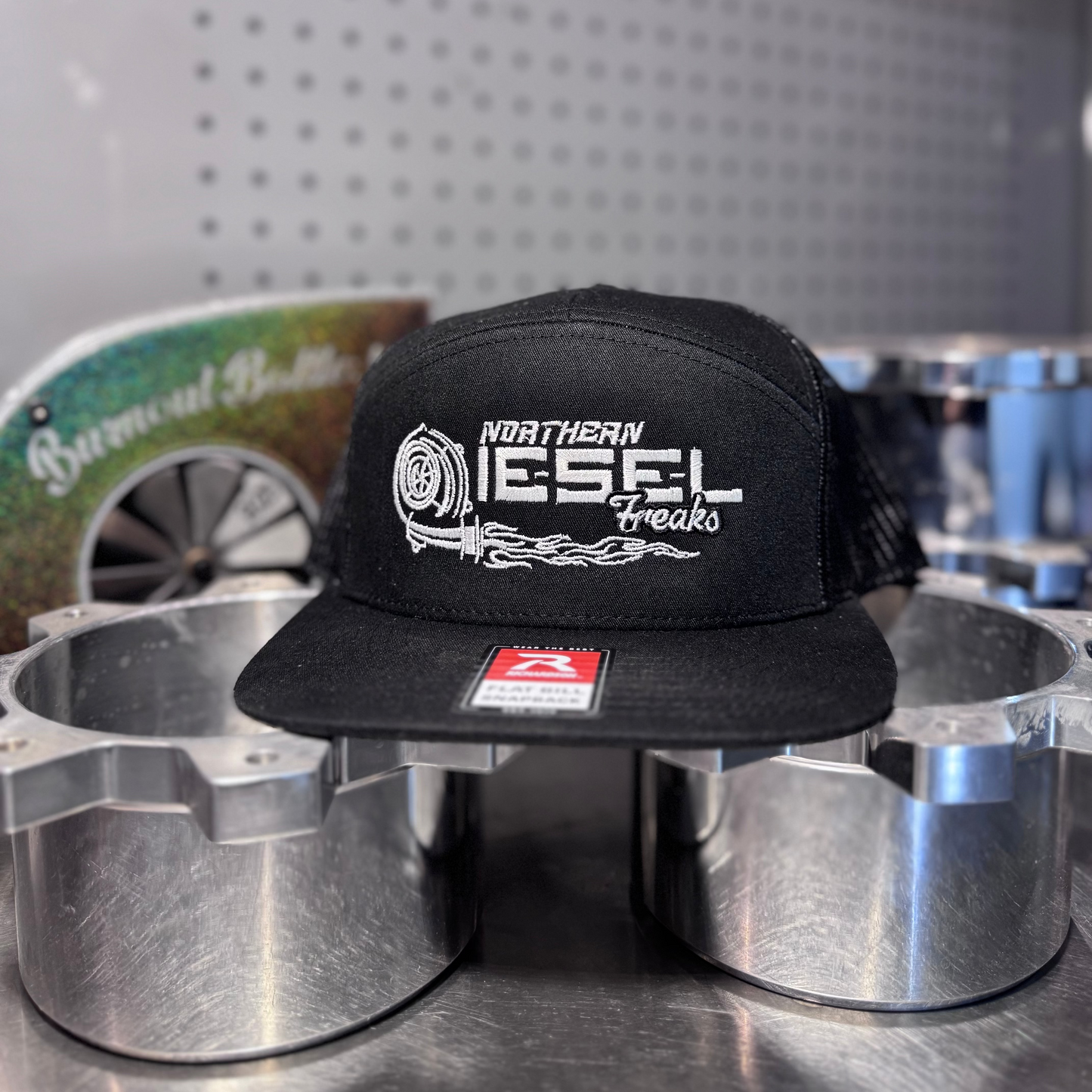 7 Panel Flat Brim Hat